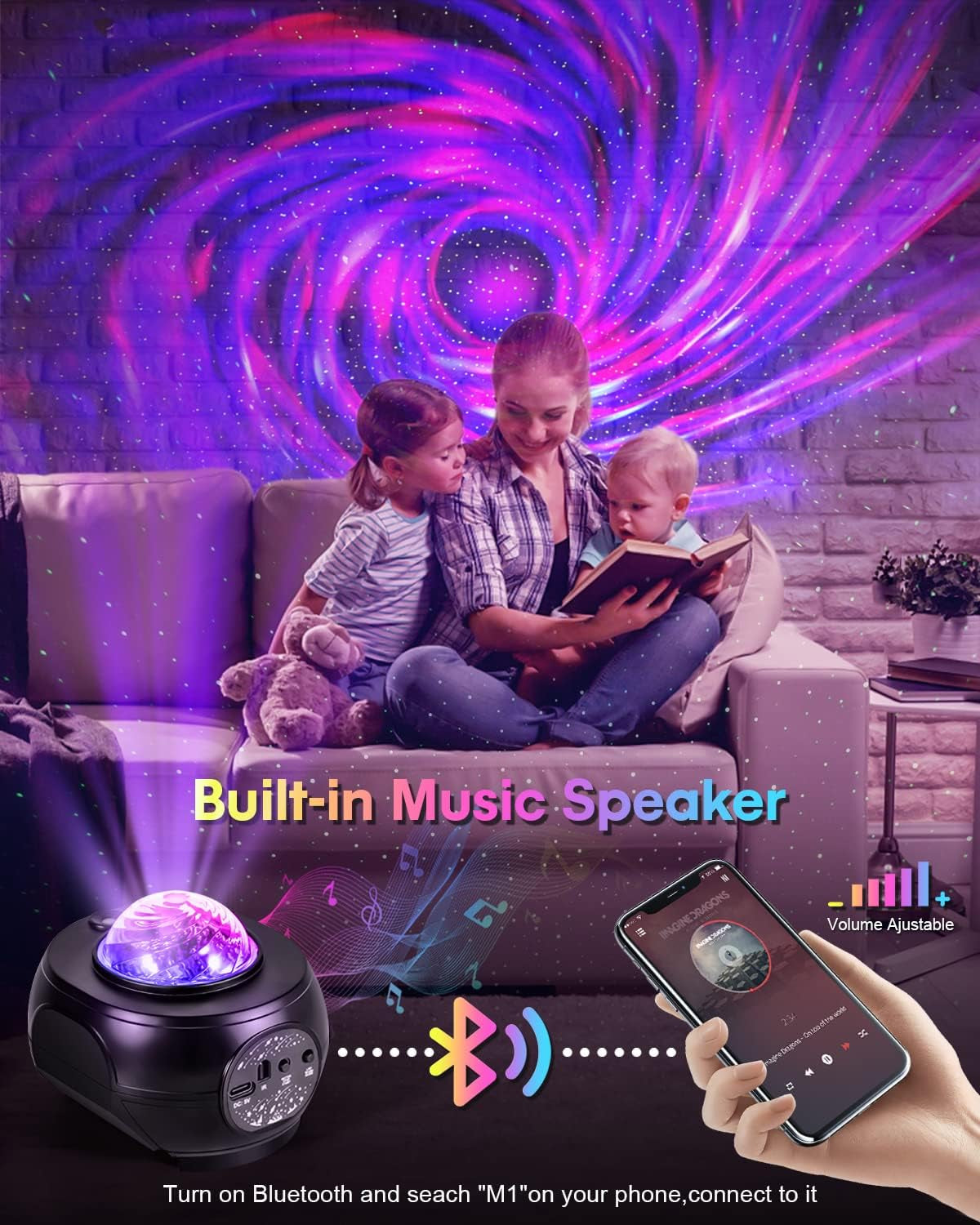 Star Projector Galaxy Light, Galaxy Projector for Bedroom with APP Remote Control, Timer - Night Light Projector for Kid Adult Aurora Light Projector