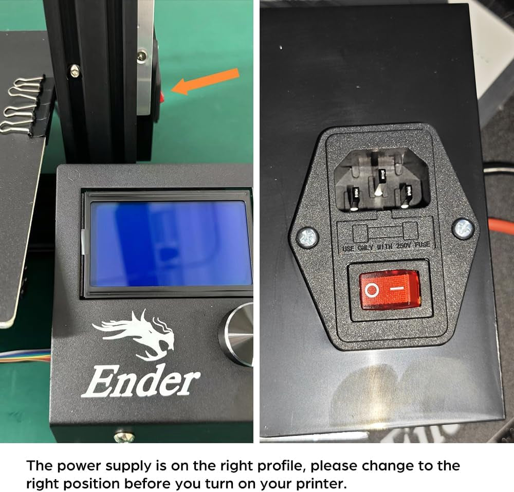Official Creality Ender 3 3D Printer Fully Open Source with Resume Printing Function DIY Printers Build Volulme 8.66X8.66X9.84 Inch