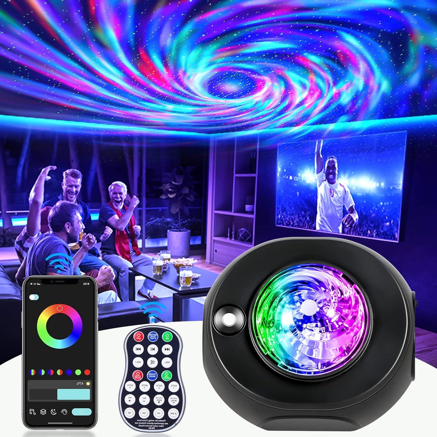 Star Projector Galaxy Light, Galaxy Projector for Bedroom with APP Remote Control, Timer - Night Light Projector for Kid Adult Aurora Light Projector