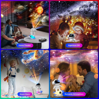 Galaxy Projector, 12 in 1 HD Planetarium Astronaut Galaxy Projector for Bedroom, Galaxy Star Night Light Projector for Kids Adults Gaming Room/Party/Home Décor