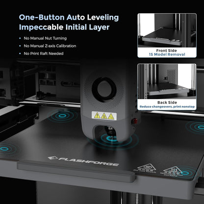 Adventurer 5M 3D Printer with Fully Auto Leveling, Max 600Mm/S High Speed Printing, 280°C Direct Extruder with 3S Detachable Nozzle, Core XY All Metal Structure, Print Size 220X220X220Mm