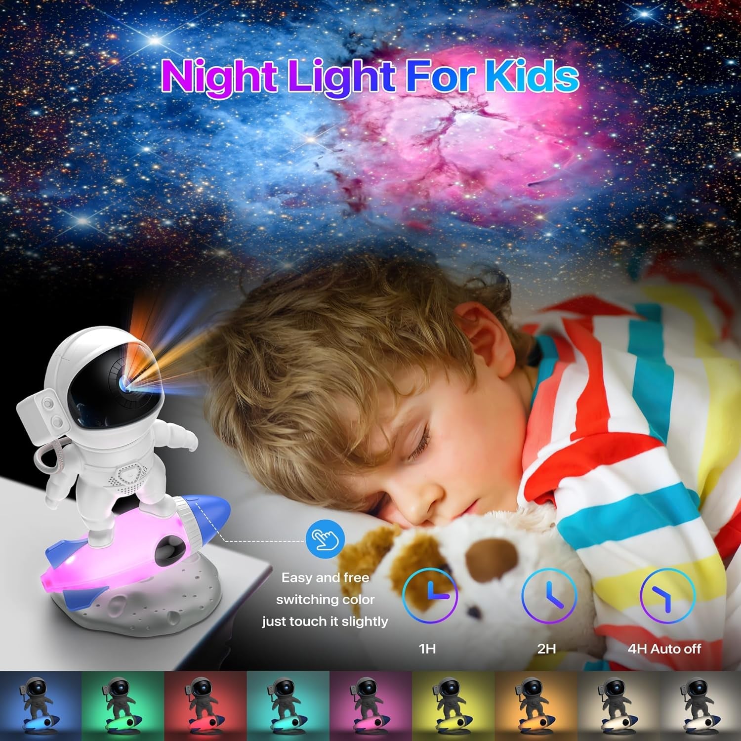 Galaxy Projector, 12 in 1 HD Planetarium Astronaut Galaxy Projector for Bedroom, Galaxy Star Night Light Projector for Kids Adults Gaming Room/Party/Home Décor