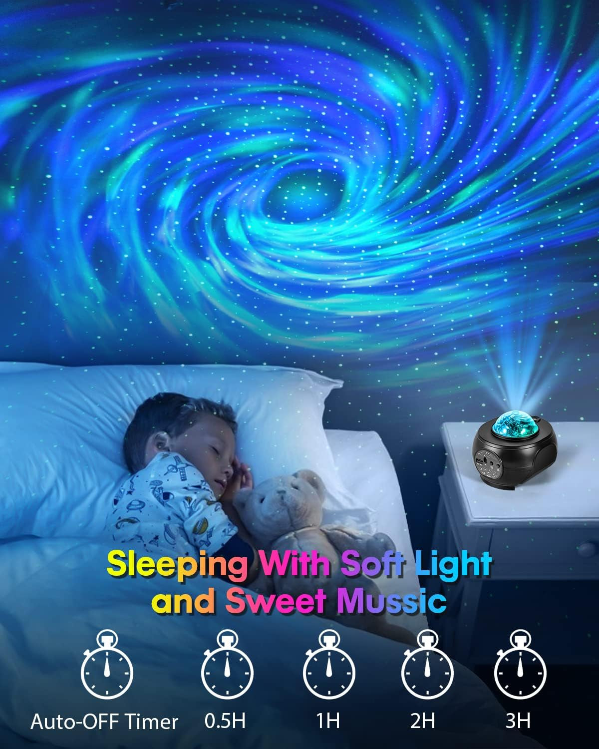 Star Projector Galaxy Light, Galaxy Projector for Bedroom with APP Remote Control, Timer - Night Light Projector for Kid Adult Aurora Light Projector