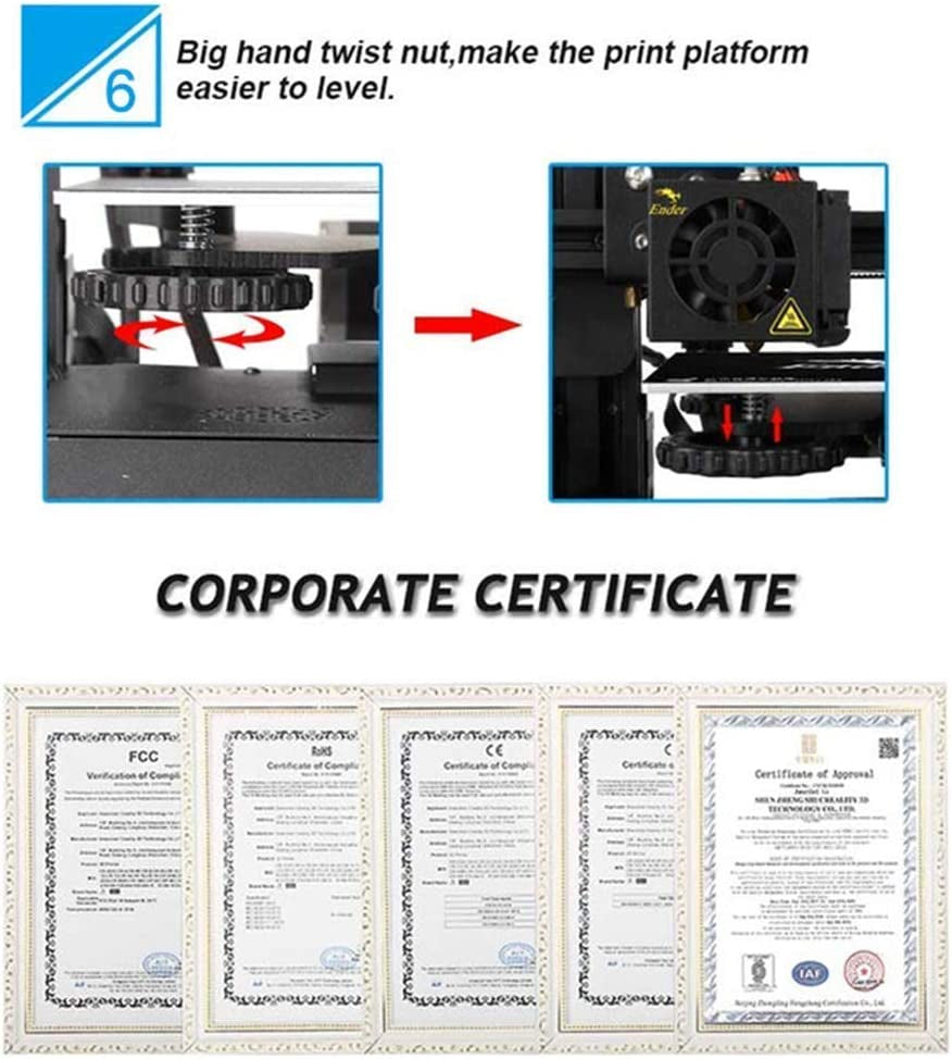 Official Creality Ender 3 3D Printer Fully Open Source with Resume Printing Function DIY Printers Build Volulme 8.66X8.66X9.84 Inch