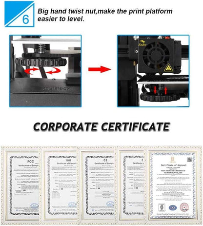 Official Creality Ender 3 3D Printer Fully Open Source with Resume Printing Function DIY Printers Build Volulme 8.66X8.66X9.84 Inch