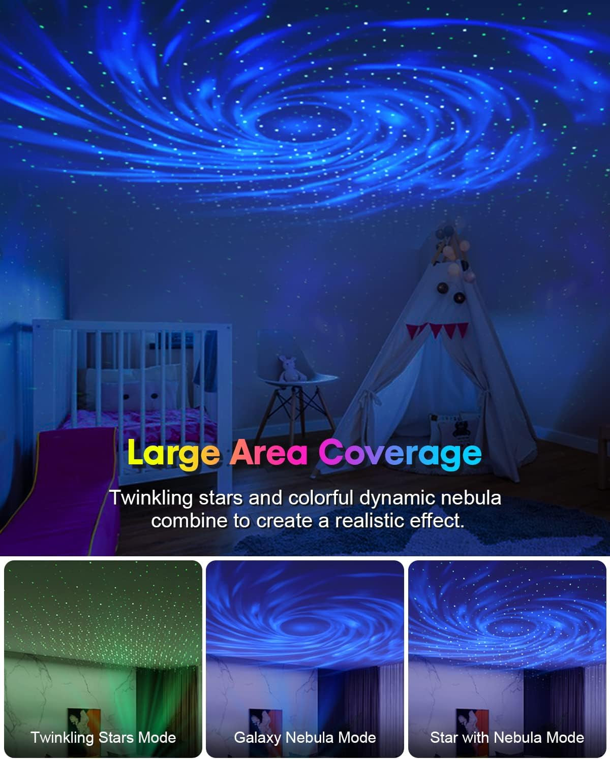 Star Projector Galaxy Light, Galaxy Projector for Bedroom with APP Remote Control, Timer - Night Light Projector for Kid Adult Aurora Light Projector