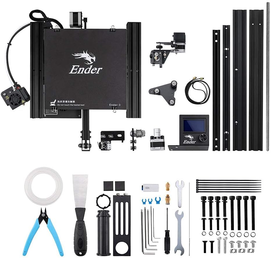 Official Creality Ender 3 3D Printer Fully Open Source with Resume Printing Function DIY Printers Build Volulme 8.66X8.66X9.84 Inch