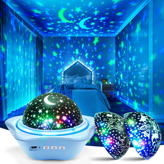 Night Light for Kids, 96 Lighting Modes Star Projector 360° Rotating+6 Films Kids Night Light Projector,Rechargeable Baby Night Light Ceiling Projector for Bedroom,Kids Gifts&Kids Room Decor