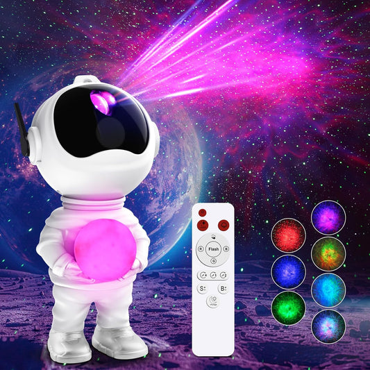 3 in 1 Star Projector with 8 Color Moon Lamp, Astronaut Galaxy Projector, Remote & Timer, 33 Light Effects LED Nebula Night Light Gift for Girls Boys Kids Adults Christmas Birthday Room Décor