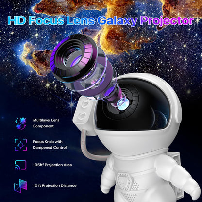 Galaxy Projector, 12 in 1 HD Planetarium Astronaut Galaxy Projector for Bedroom, Galaxy Star Night Light Projector for Kids Adults Gaming Room/Party/Home Décor